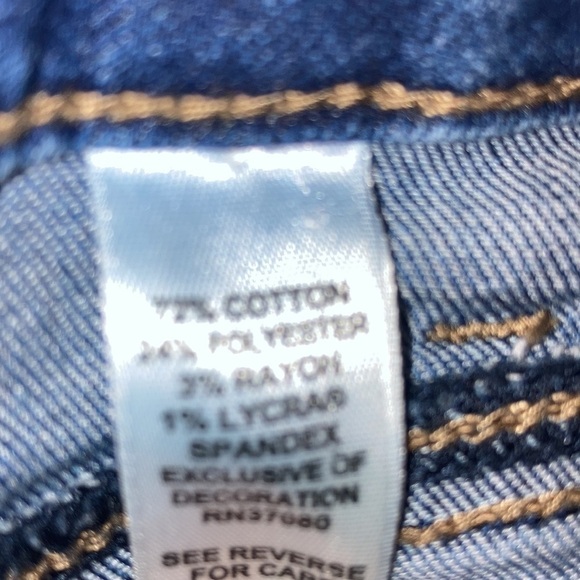 Est 1946 Denim Embroidery Distress Crop Womens Jean 12 Blue - Picture 12 of 12